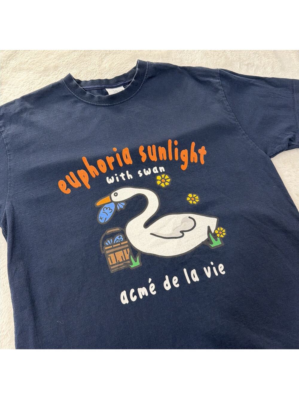 Acme De La Vie ADLV Euphoria Sunlight Swan Duck Navy T Shirt Size 1 M/L